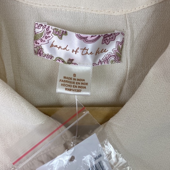 NWT Band of the Free | Denise Cream Ruffle Collar Top S - Picture 10 of 13